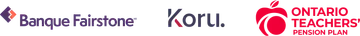 Logos de la Banque Fairstone, Koru, et du Régime de Retraite des Enseignants de l’Ontario